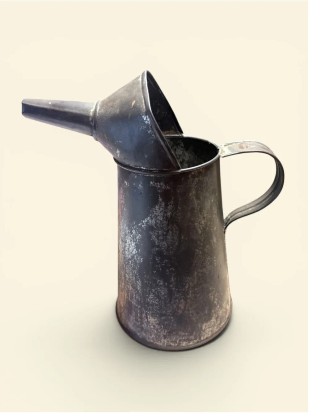 Primitive Rustic Metal Oil Pourer Vase Farmhouse Decor Industrial Country Pitche